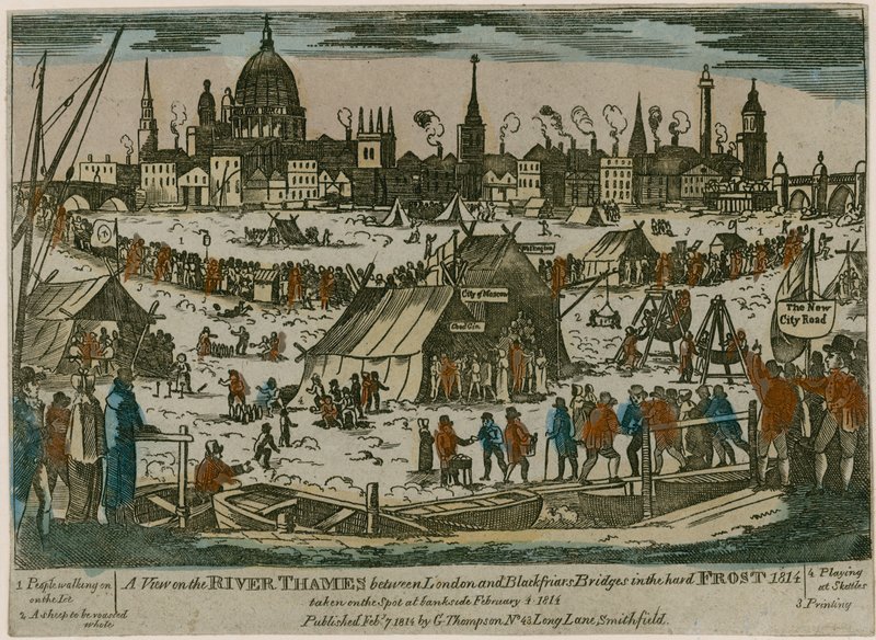 Frost Fair no Tamisa, 1814 de English School