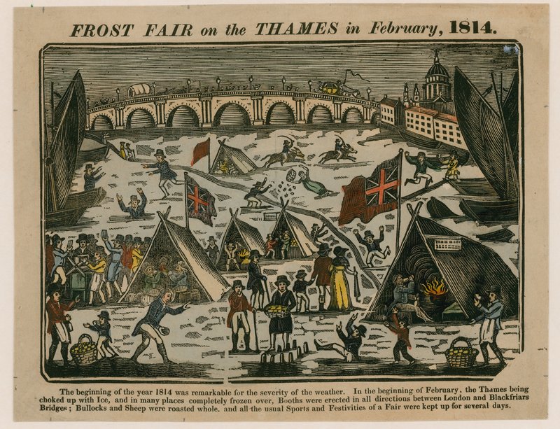 Frost Fair no Tamisa, 1814 de English School