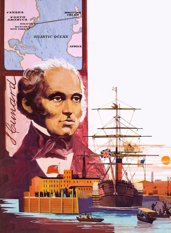 A todo o vapor, o pioneiro dos navios de passageiros do Atlântico, Samuel Cunard de English School