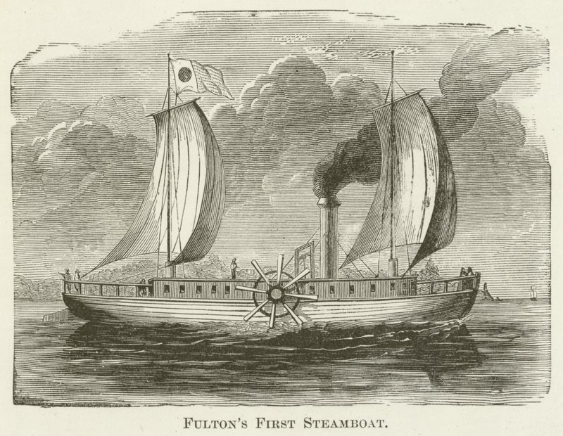 Primeiro barco a vapor de Fultons de English School