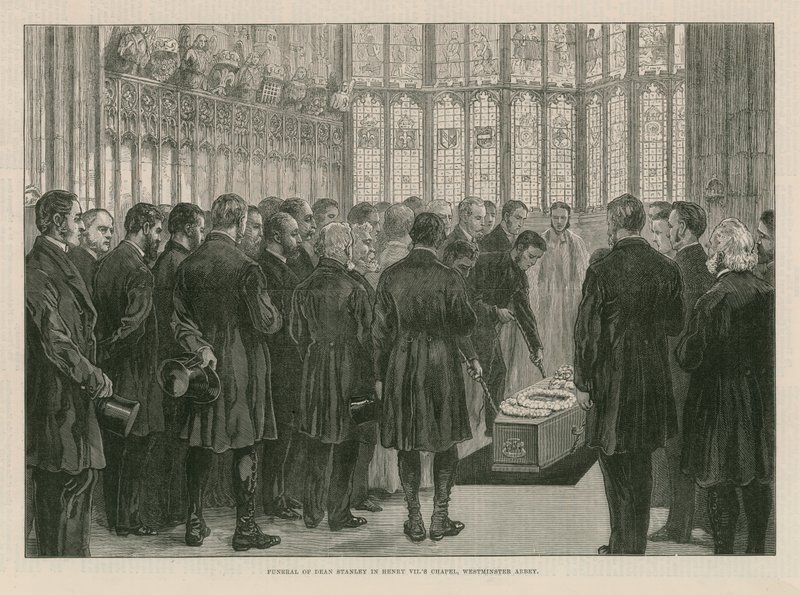 Funeral do Dean Stanley na capela de Henry VIIs de English School