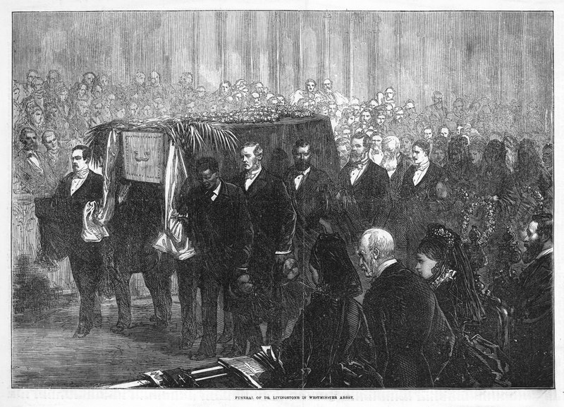 Funeral do Dr. Livingstone na Abadia de Westminster de English School
