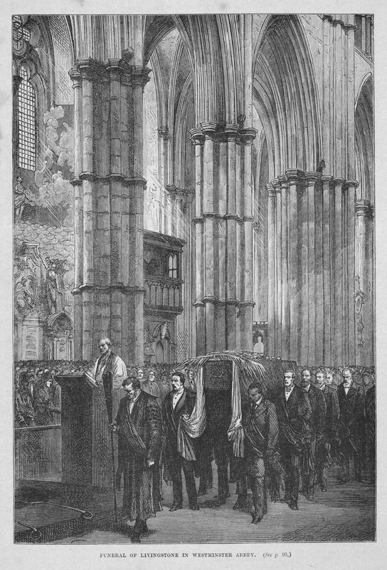 Funeral do Dr. Livingstone na Abadia de Westminster de English School