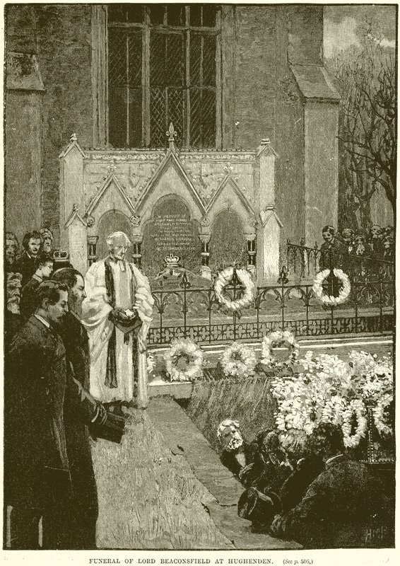 Funeral de Lord Beaconsfield em Hughenden de English School