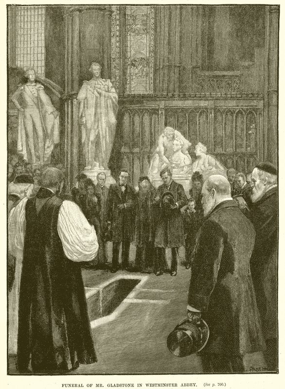 Funeral do Sr. Gladstone na Abadia de Westminster de English School