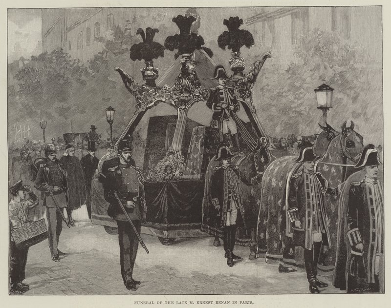 Funeral do falecido M. Ernest Renan em Paris (gravura) de English School