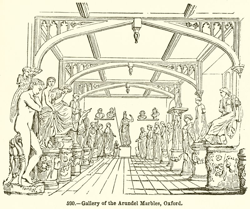 Galeria dos Mármores de Arundel, Oxford (gravura) de English School