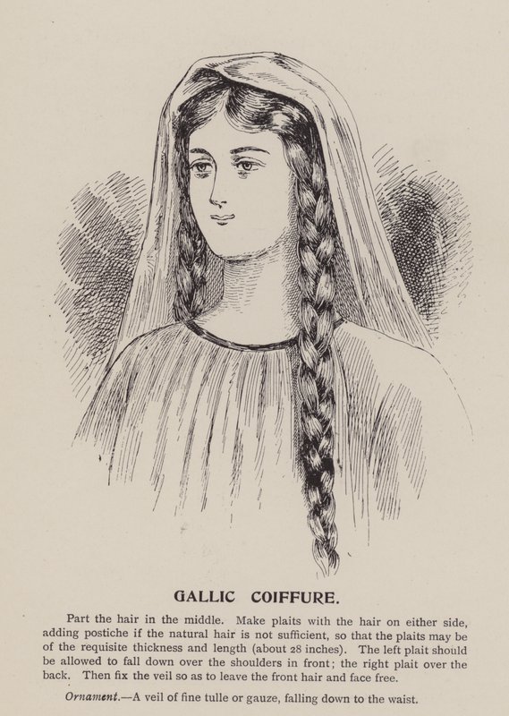 Penteado gaulês (gravura) de English School