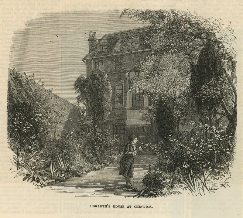 Jardim na casa de William Hogarth de English School