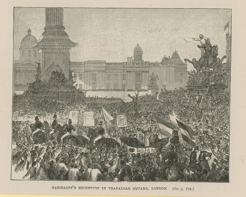 Recepção de Garibaldis em Trafalgar Square de English School