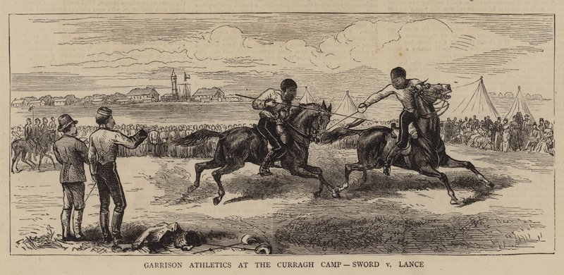 Garrison Athletics no Campo de Curragh, Espada contra Lança (gravação) de English School