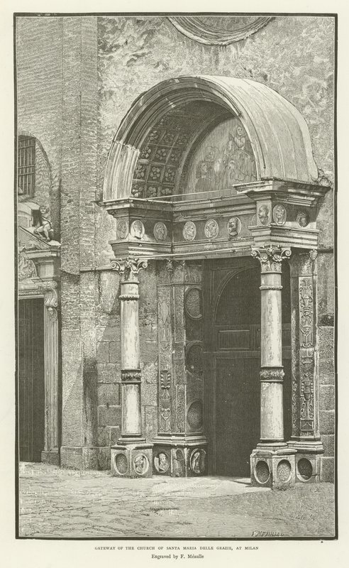 Porta de entrada da Igreja de Santa Maria Delle Grazie, em Milão de English School