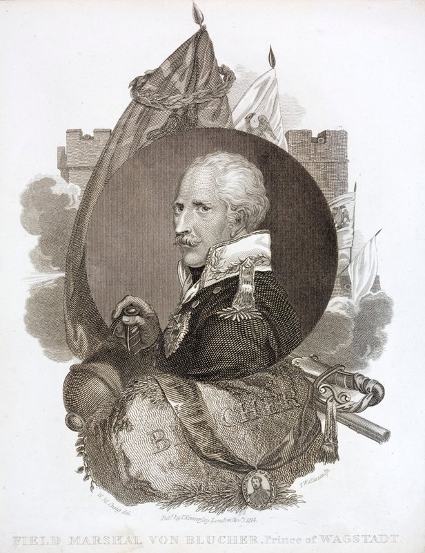 Gebhard von Blucher, Marechal de Campo Prussiano (gravura) de English School