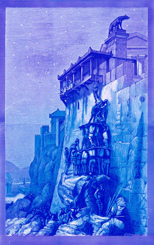 Gansos do Capitólio, ilustração da História de Roma por Victor Duruy, publicada em 1884 (imagem digitalmente melhorada) de English School