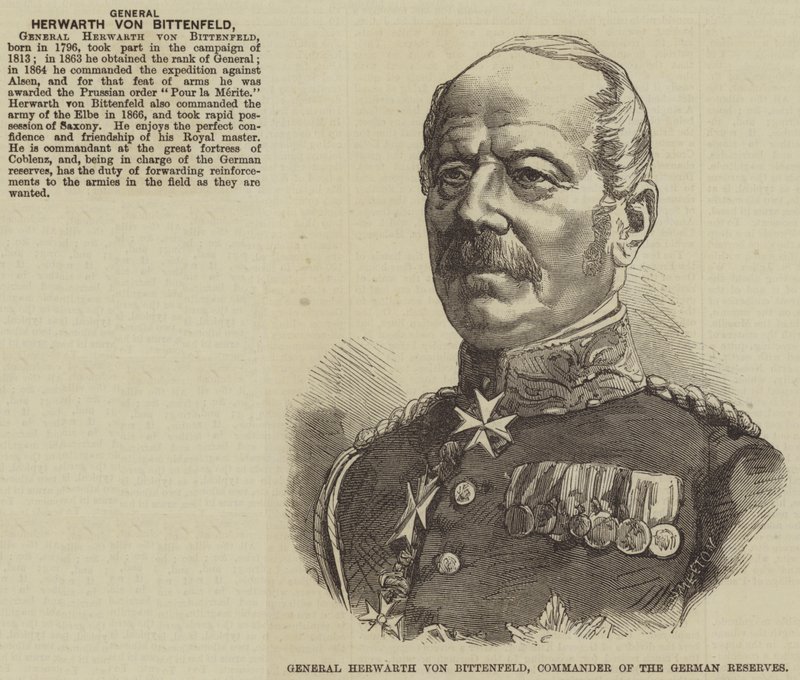 General Herwarth von Bittenfeld, Comandante das Reservas Alemãs (gravação) de English School