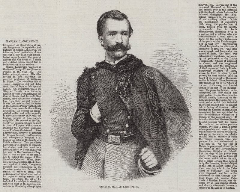 General Marian Langiewicz (gravura) de English School