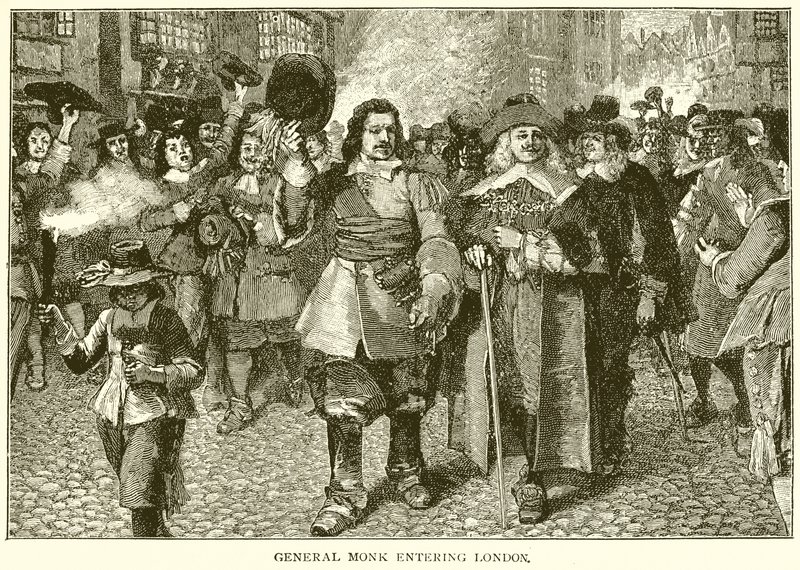 General Monk entrando em Londres de English School
