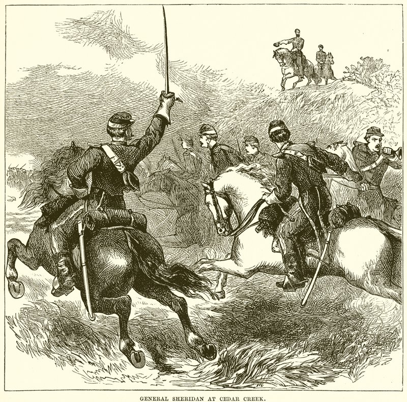 General Sheridan na Cedar Creek de English School