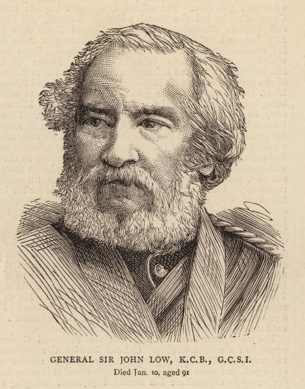 General Sir John Low, KCB, GCSI (gravura) de English School