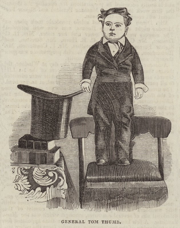 General Tom Thumb (gravura) de English School
