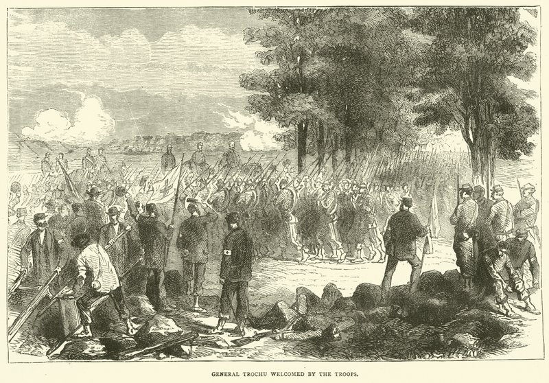 General Trochu recebido pelas tropas, dezembro de 1870 de English School