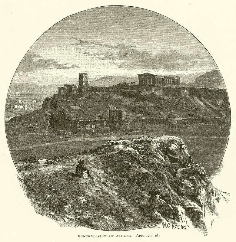 Vista Geral de Atenas, Atos, xvii de English School