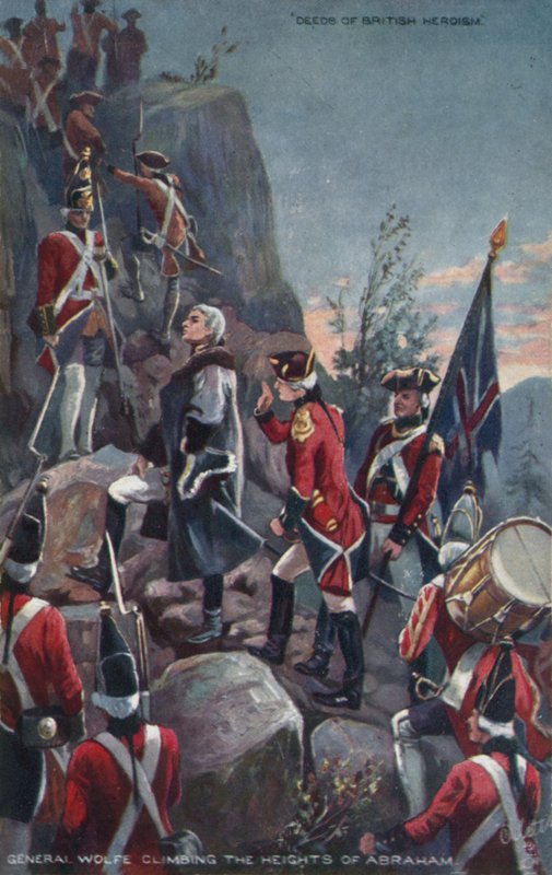 General Wolfe subindo as alturas de Abraão, Quebec, 1759 de English School