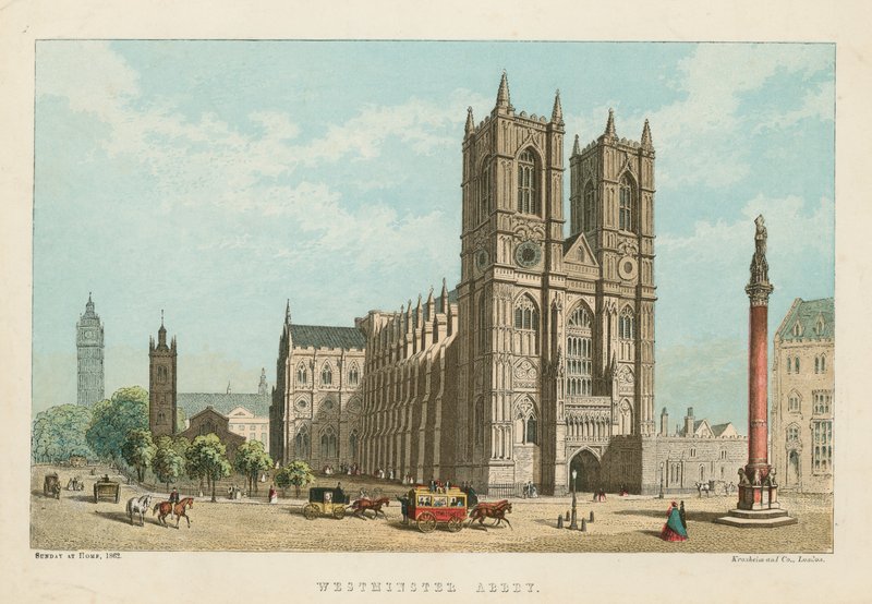 Visão geral, de, abadia westminster de English School