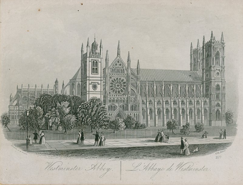 Visão geral, de, abadia westminster de English School