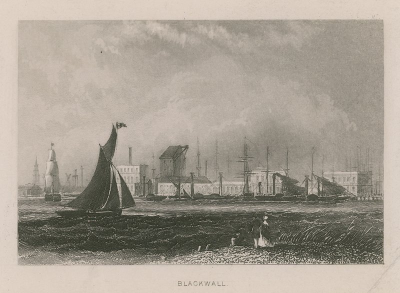 Visão geral, de, barcos, ligado, a, rio thames, em, blackwall de English School