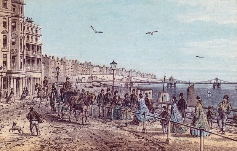 Visão geral das pessoas no passeio em Brighton de English School