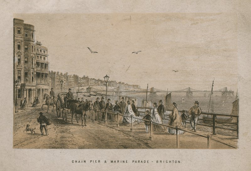 Vista geral do Cadeia Cadeia e Marine Parade em Brighton de English School