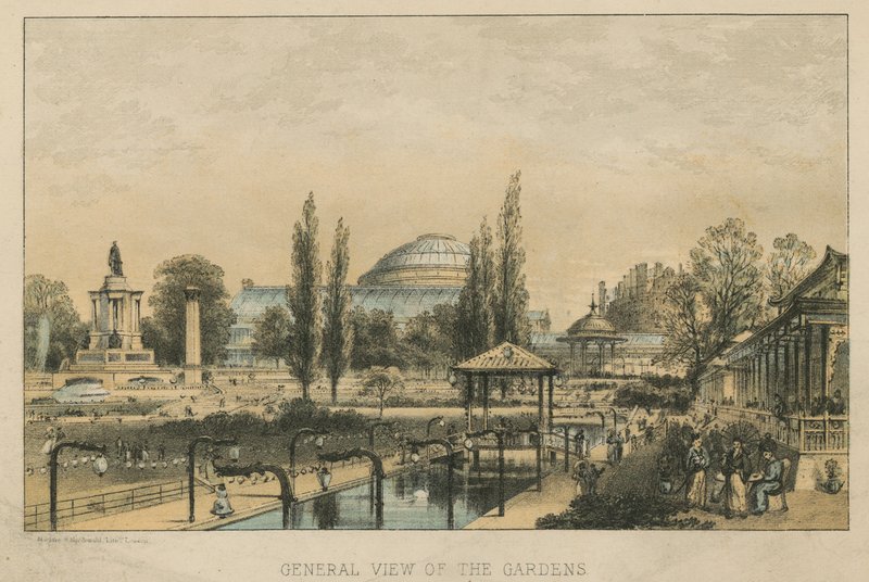 Vista geral dos jardins hortícolas de English School