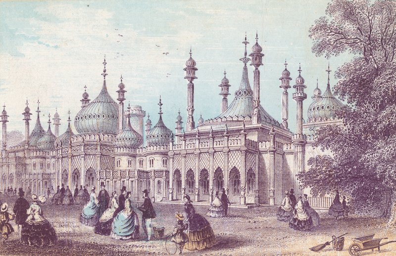 Vista geral do Royal Pavilion em Brighton de English School