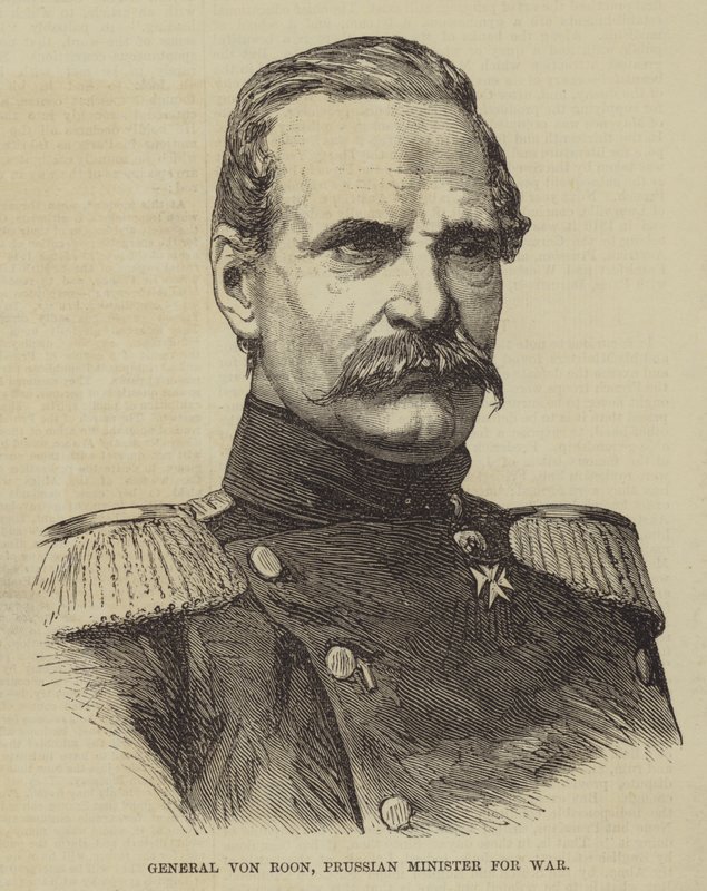General von Roon, Ministro Prussiano da Guerra (gravura) de English School