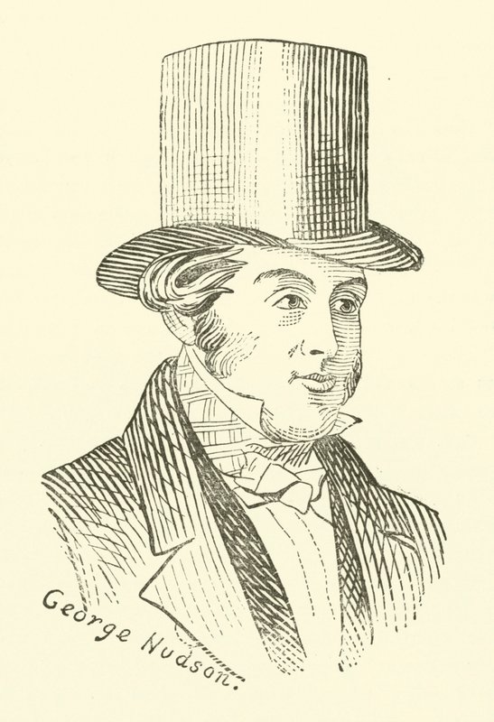 George Hudson, o Rei dos Caminhos-de-Ferro (gravura) de English School