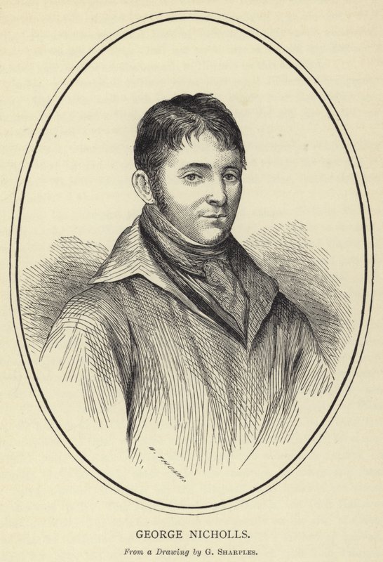 George Nicholls, de um desenho de G Sharples de English School