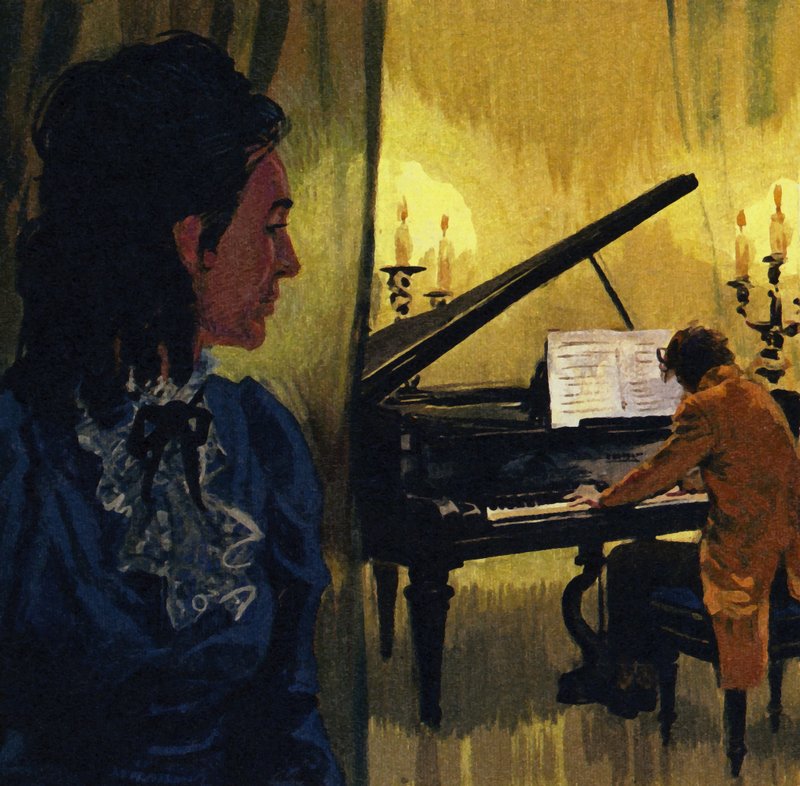 George Sand levou Chopin para uma casa em Nohant, onde ele continuou a compor de English School