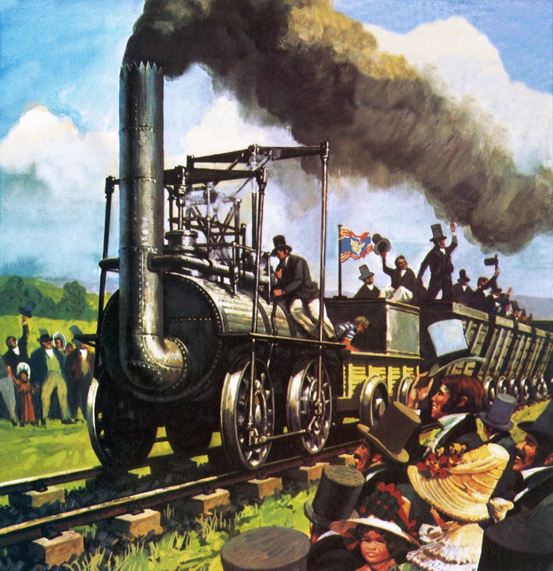 A locomotiva de sucesso de George Stephenson de English School