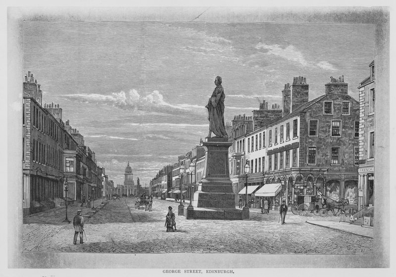 George Street, Edinburgh (gravura) de English School