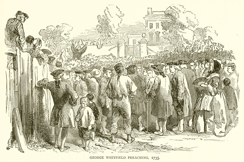 Pregação de George Whitfield, 1735 de English School
