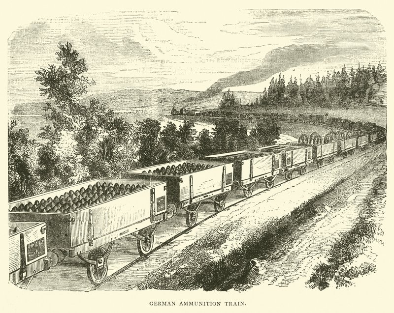 Trem de munição alemão, setembro de 1870 de English School