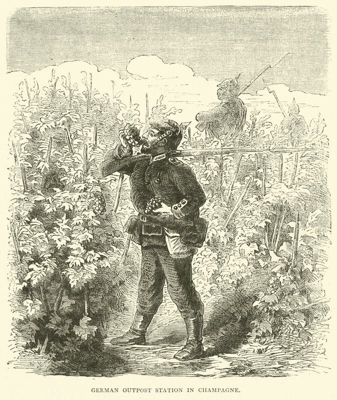 Estação de posto avançado alemão em Champagne, setembro de 1870 de English School