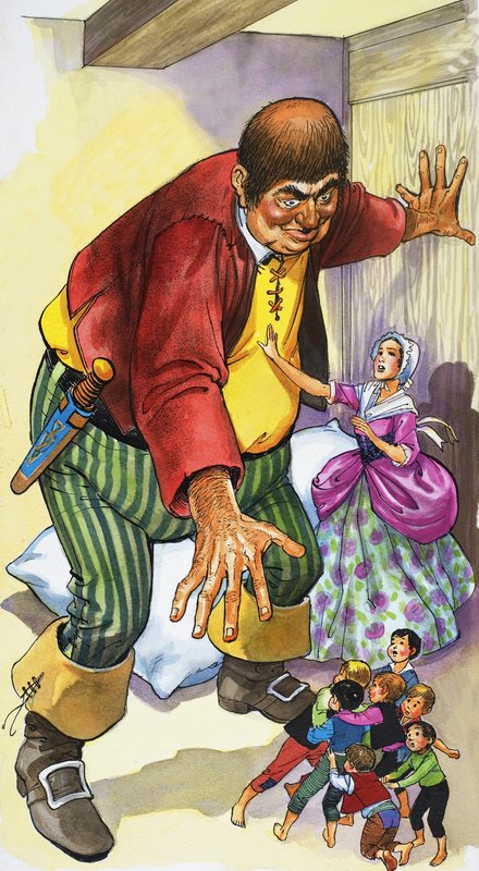 Gigante atacando crianças de English School