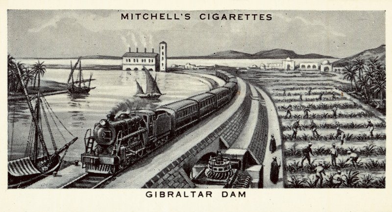 Barragem de Gibraltar (litho) de English School