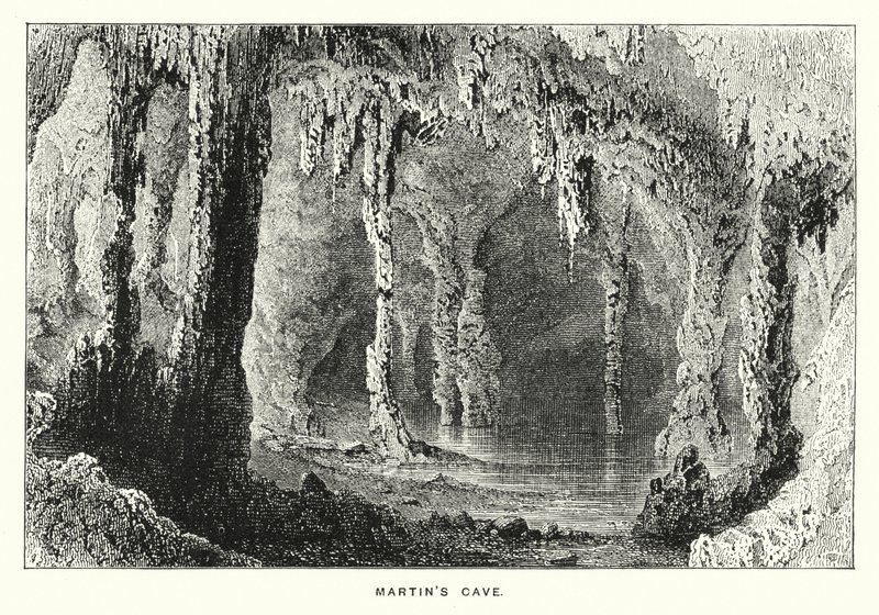 Gibraltar: Gruta de Martin (gravura) de English School