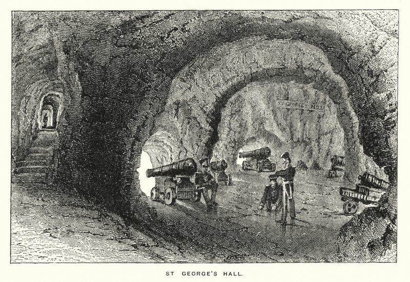 Gibraltar: Salão de São Jorge (gravura) de English School