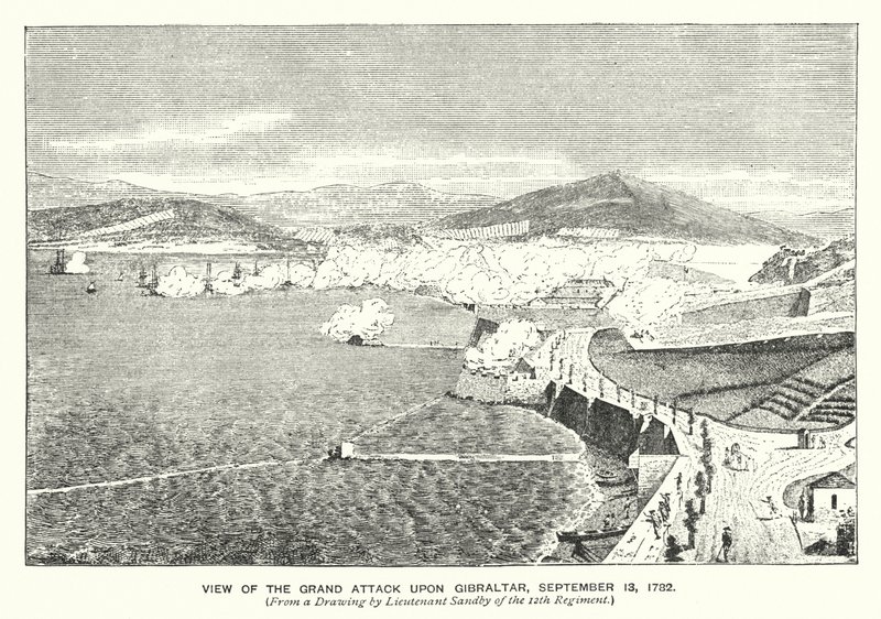 Gibraltar: Vista do Grande Ataque a Gibraltar de English School