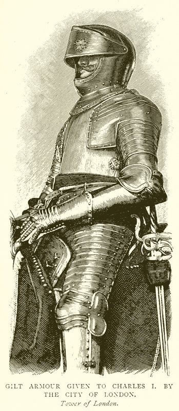 Armadura Dourada dada a Carlos I. Pela Cidade de Londres de English School