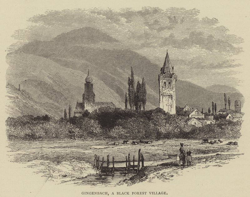Gingenbach, A Black Forest Village (gravura) de English School